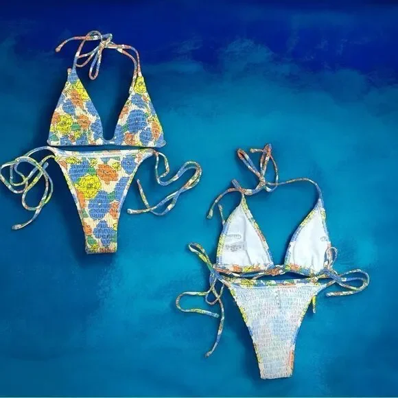 2-piece Bikini l Slide Triangle l Functional Ties l S l EUC - Picture 3 of 11